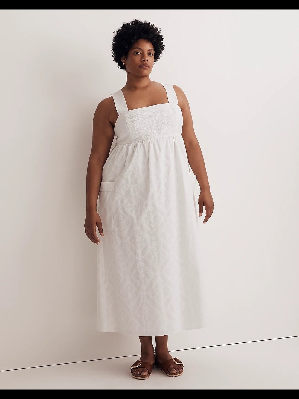 Madewell Eyelet Cutout Back Empire Midi Dress Size 12